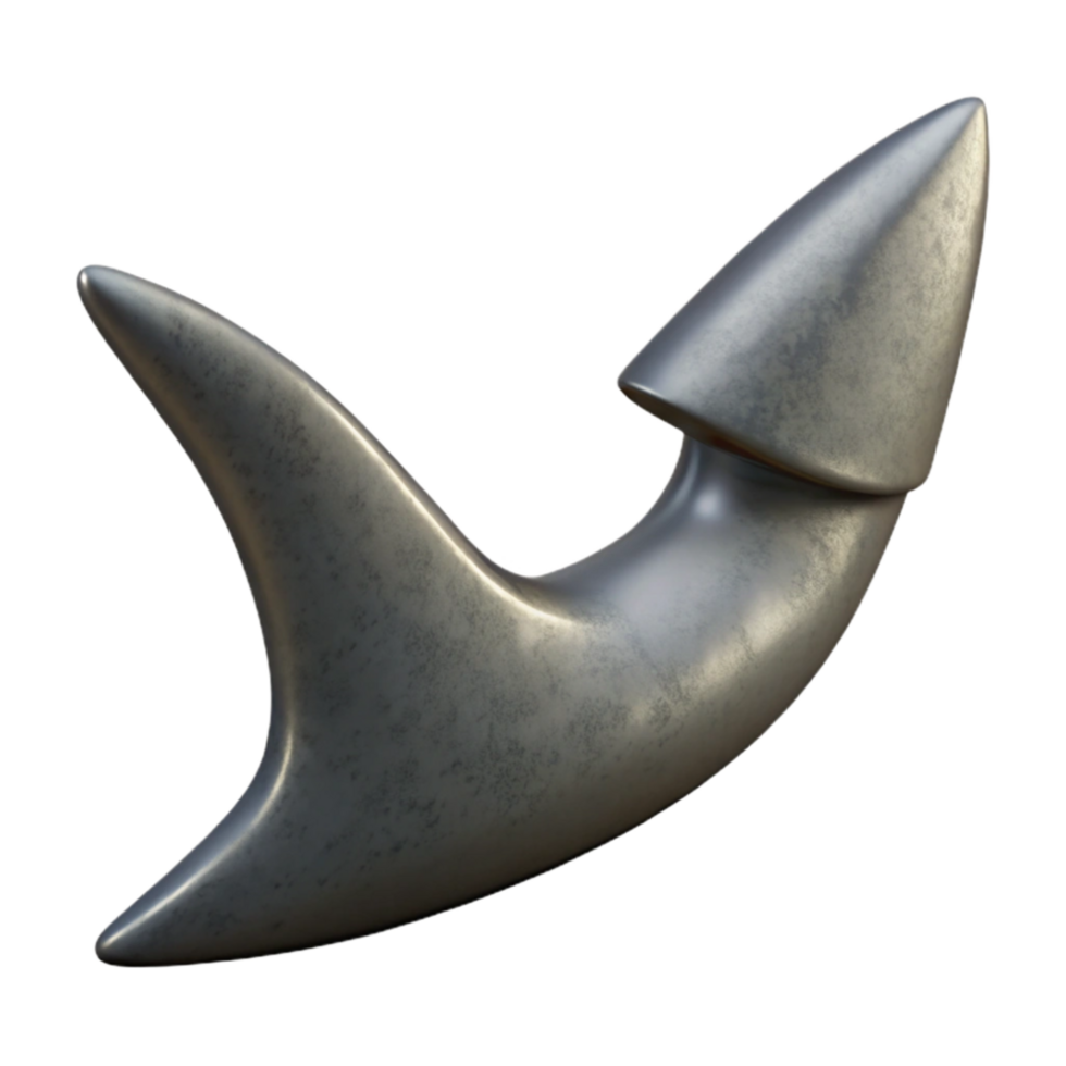 stunning rustic Shark Tail Fin Powerful Gray Transparent Background original png