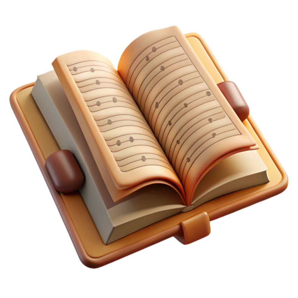 elegant classic Sheet Music Open Book Cutout Transparent Background original png