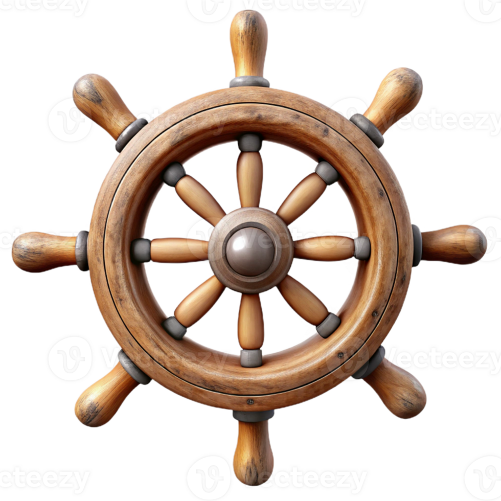 extraordinary creative Ship Wheel Front View Cutout detailed png