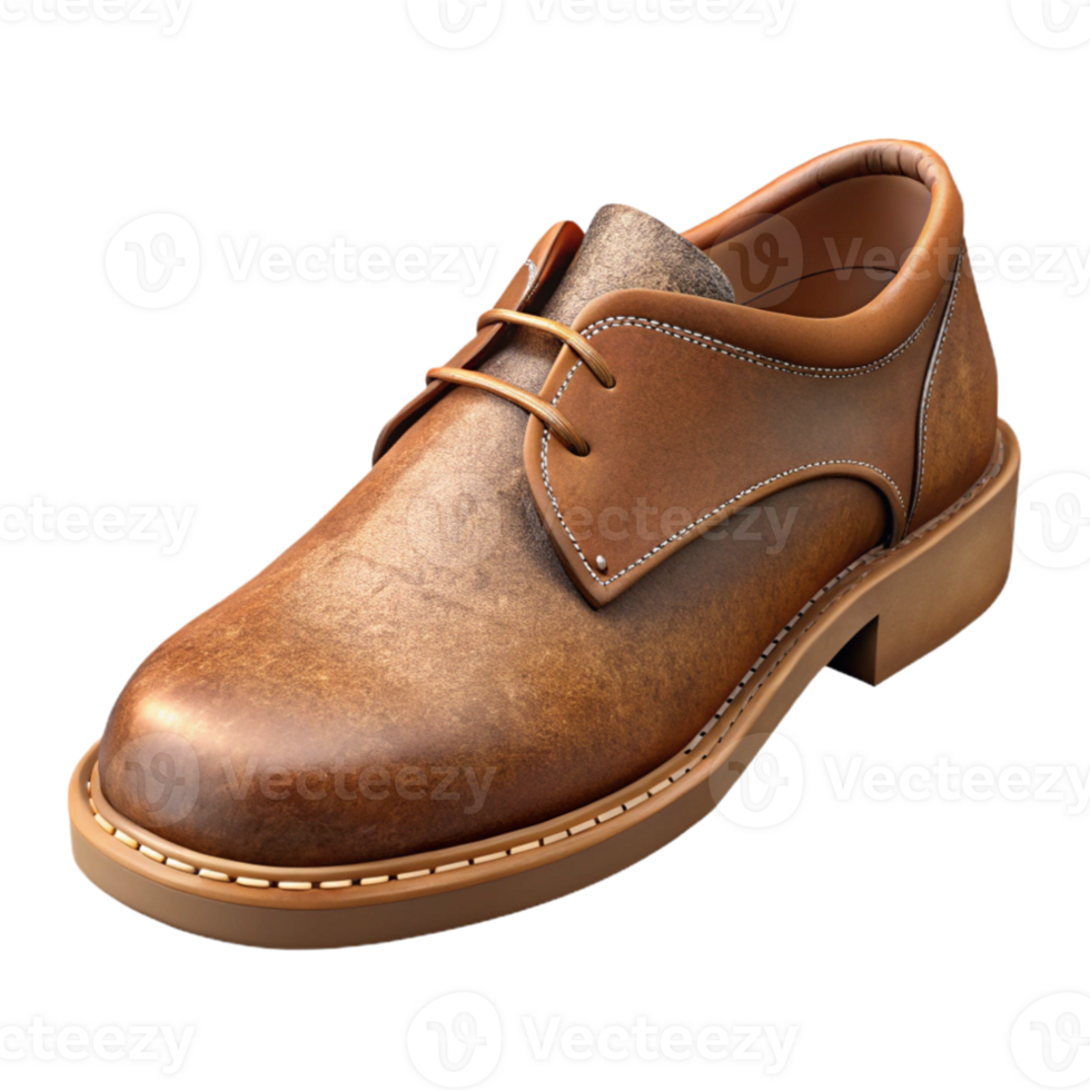beautiful abstract Shoes Leather Brown Casual Isolated authentic png