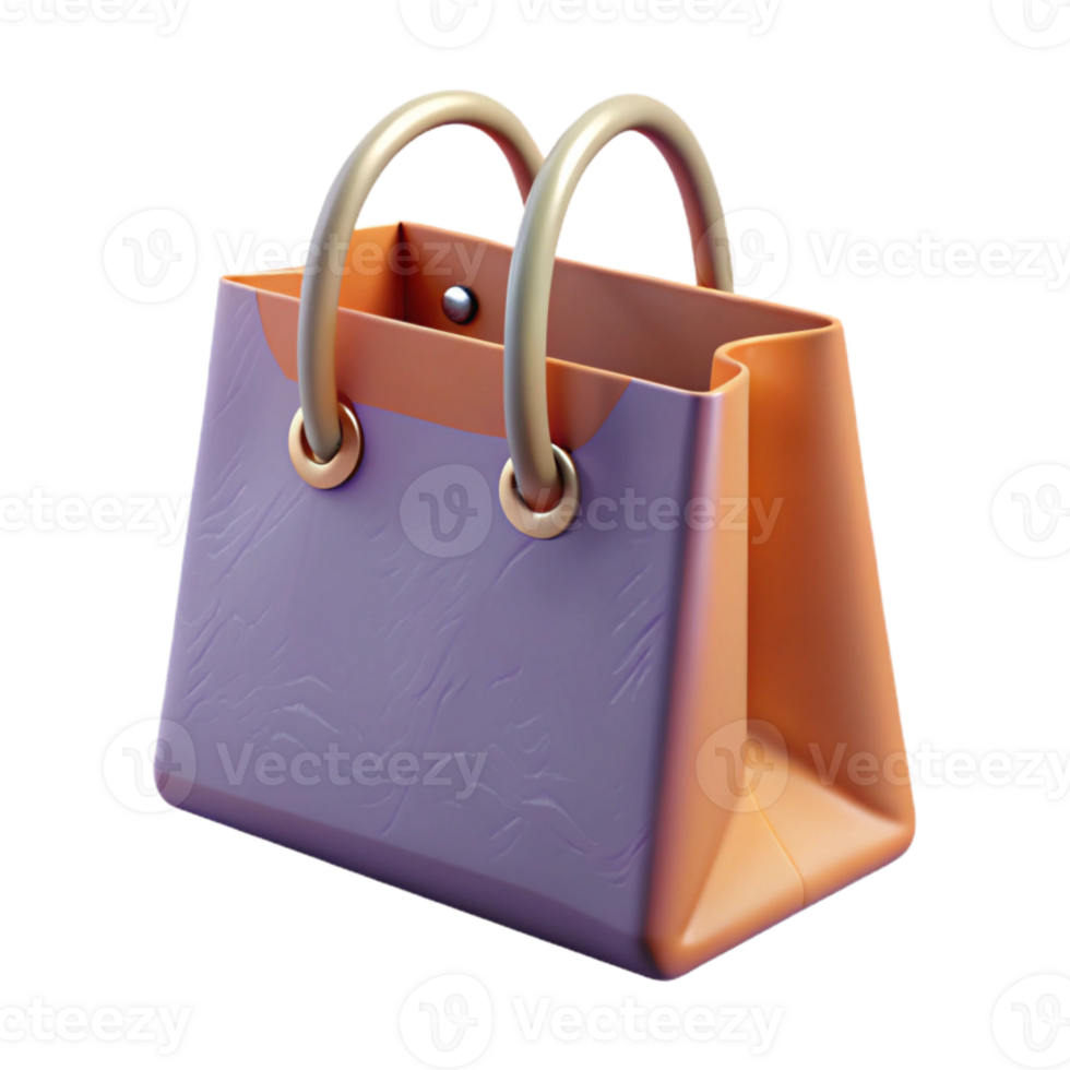 dramatic creative Shopping Bag with Handles Isolated on Transparent Background png
