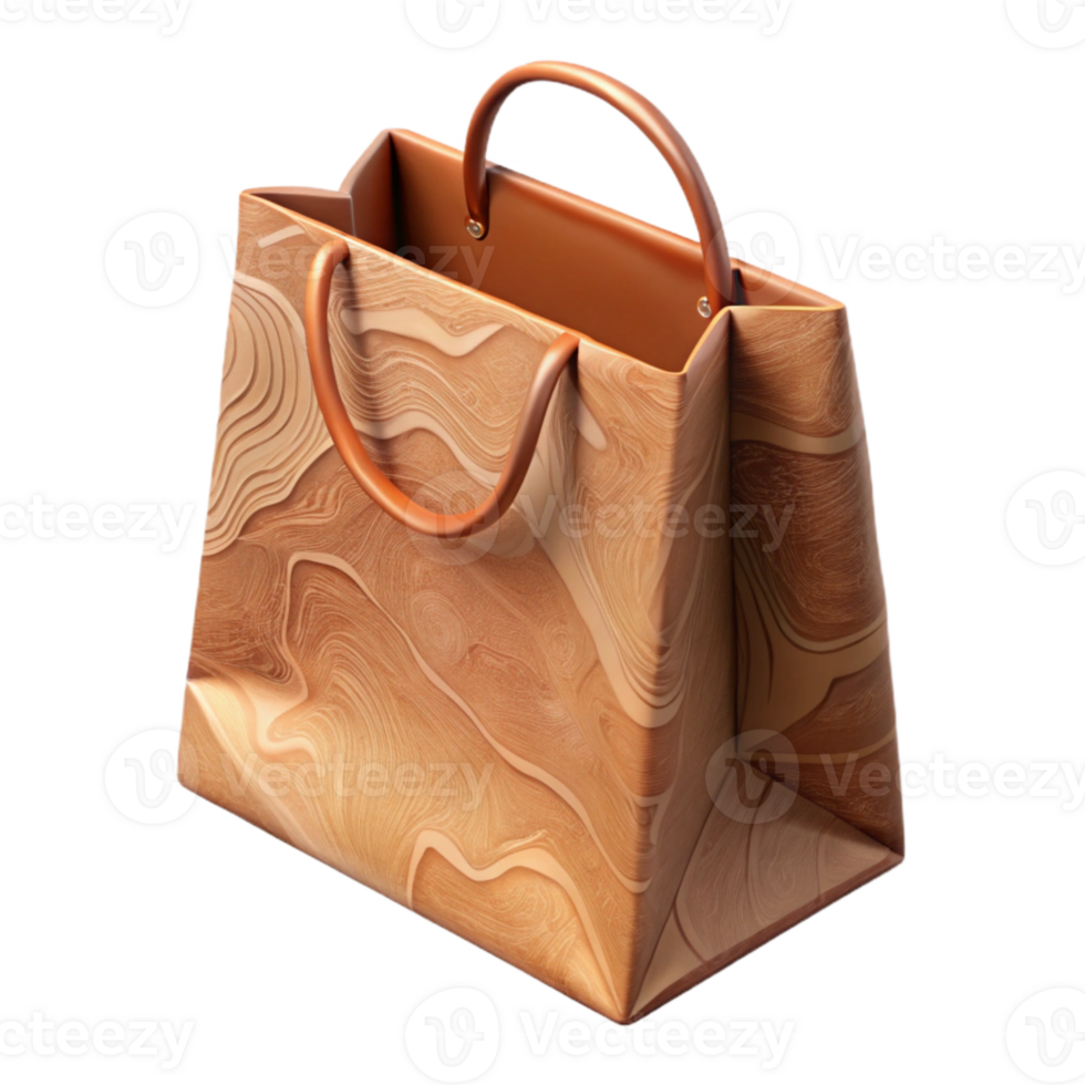 impressive abstract Shopping Bag Paper Brown Transparent Background genuine png