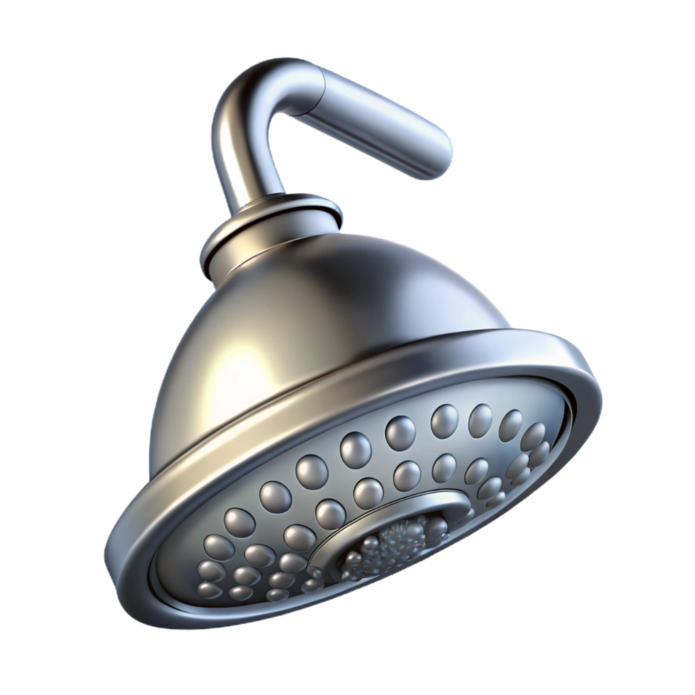 elegant traditional Shower Head Chrome Rainfall Isolated on Transparent Background exclusive png