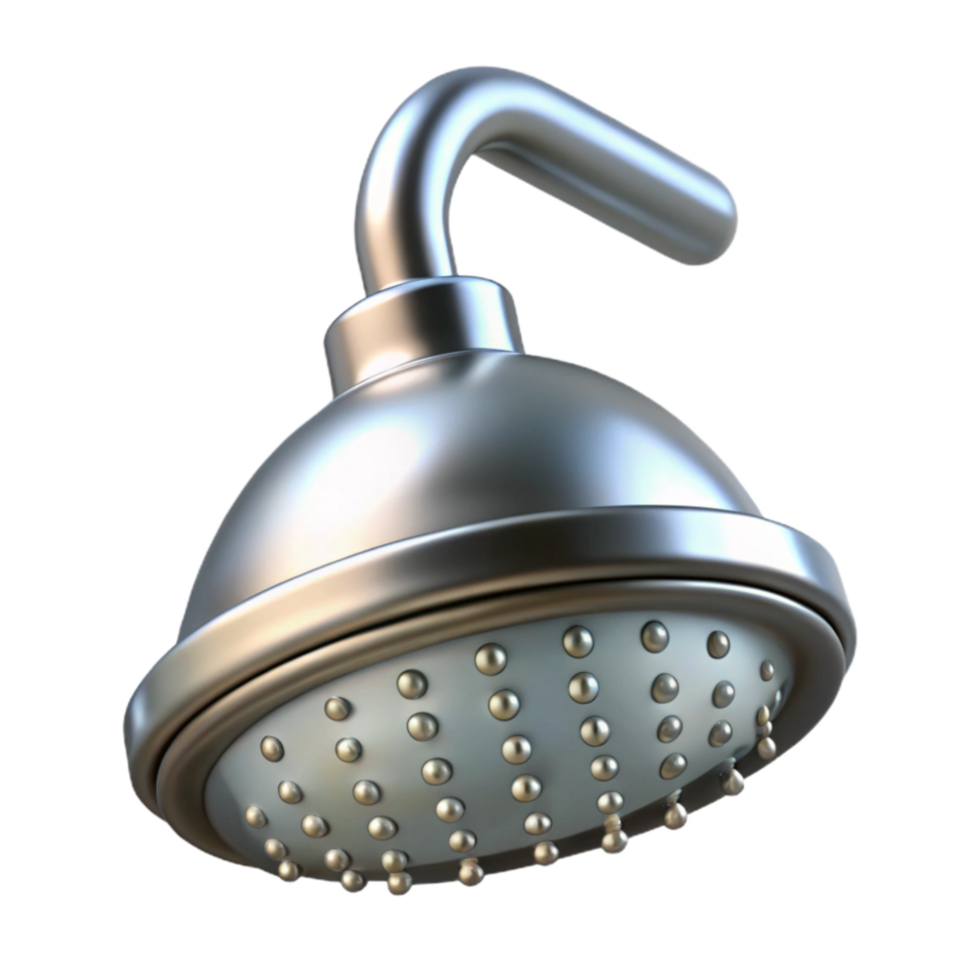 impressive vintage Shower Head Chrome Rainfall Isolated on Transparent Background png