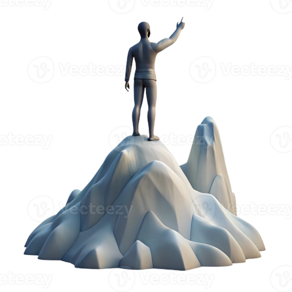 extraordinary modern Silhouette of Person Standing on Mountaintop Transparent original png