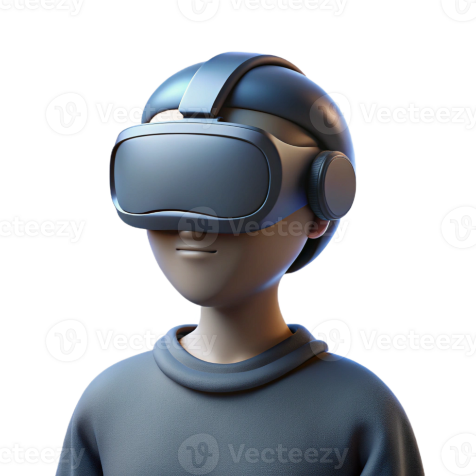 serene contemporary Silhouette of Person Wearing Vr Headset Cutout png
