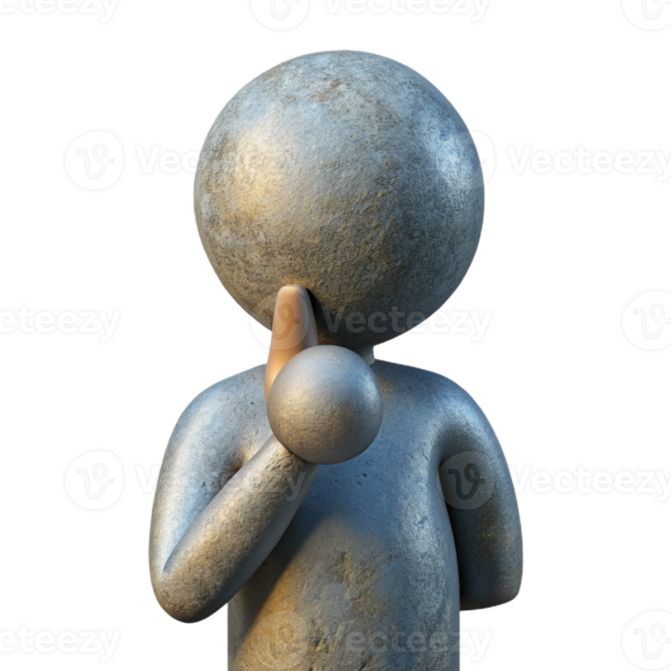 extraordinary contemporary Silhouette of Person Thinking Isolated Element authentic png