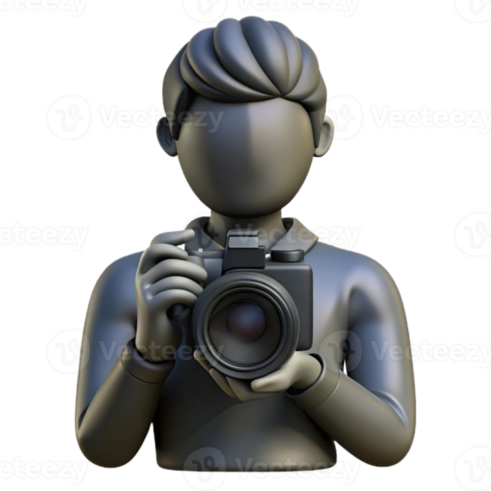 magnificent contemporary Silhouette Photographer Cutout on Transparent Background png