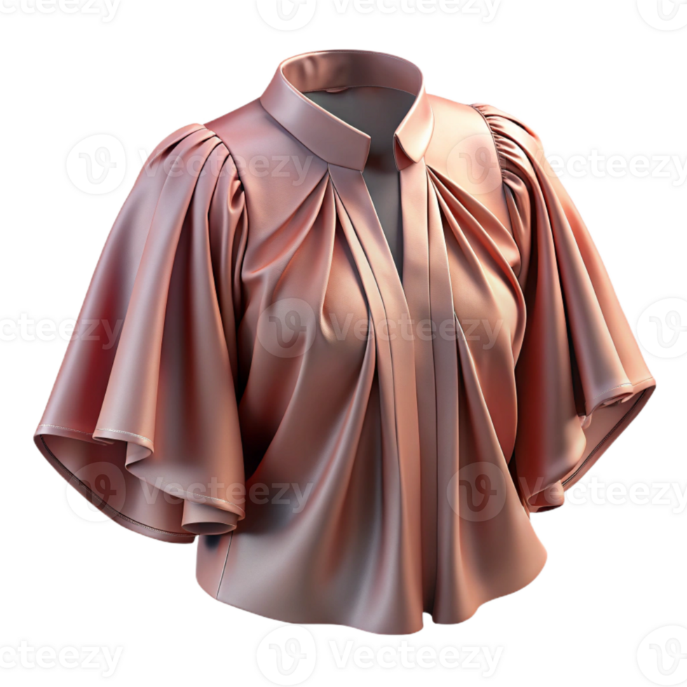 extraordinary minimalist Silk Blouse Pleat Detail Closeup Cutout Transparent Background genuine png