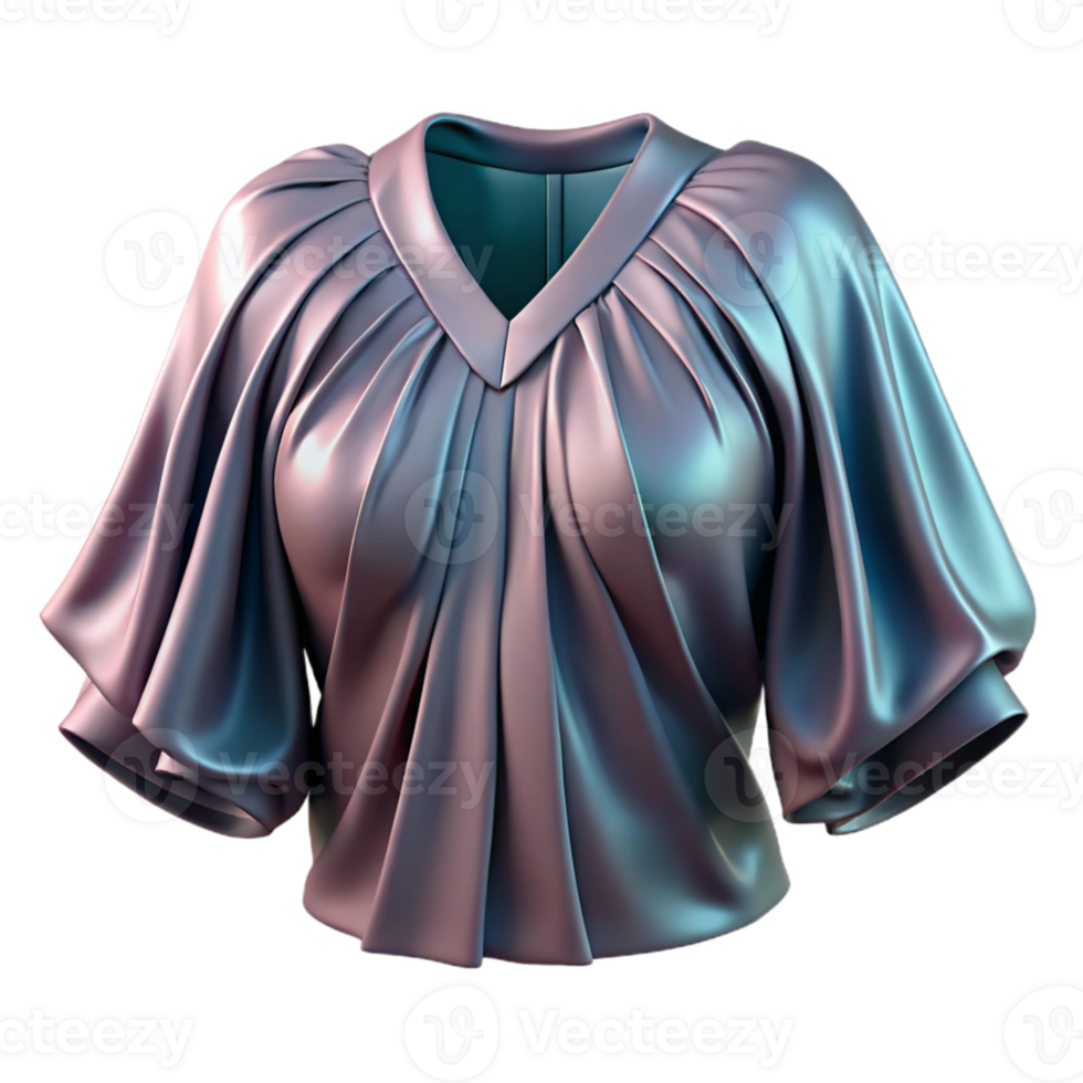 impressive rustic Silk Blouse Pleat Detail Closeup Cutout Transparent Background original png