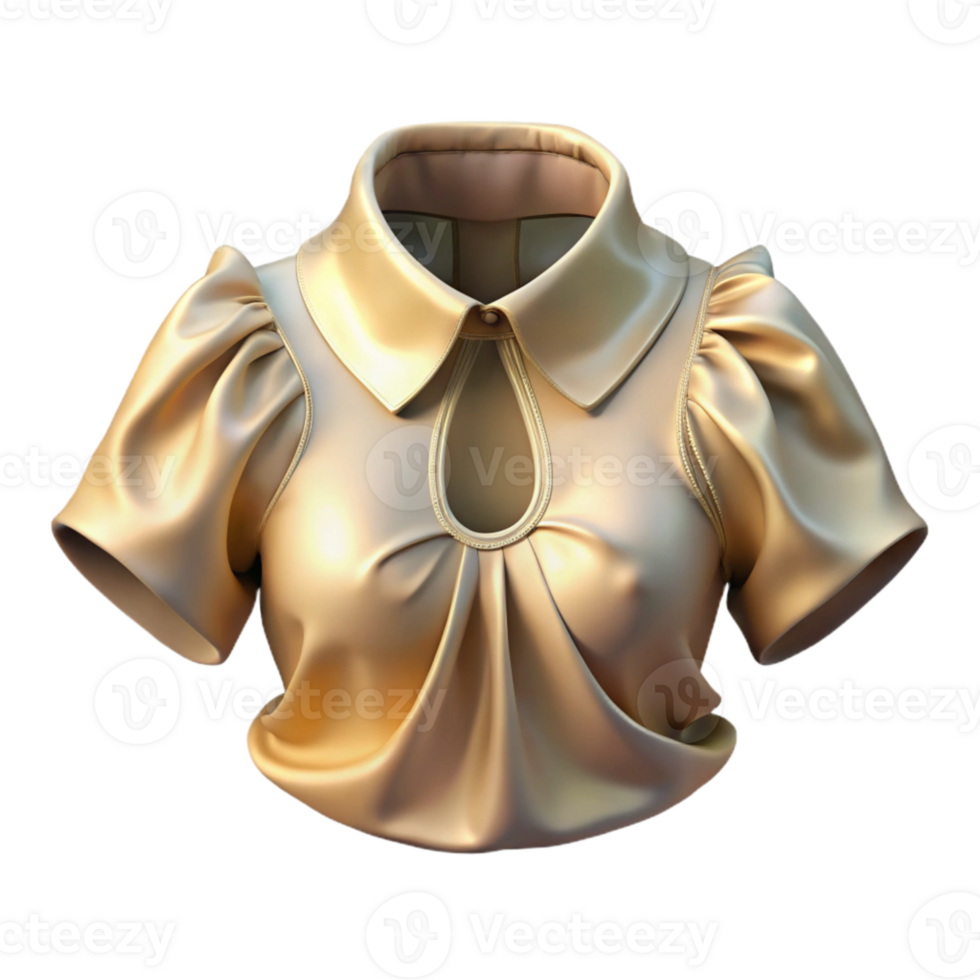 magnificent artistic Silk Blouse Yoke Detail Closeup Cutout Transparent Background genuine png