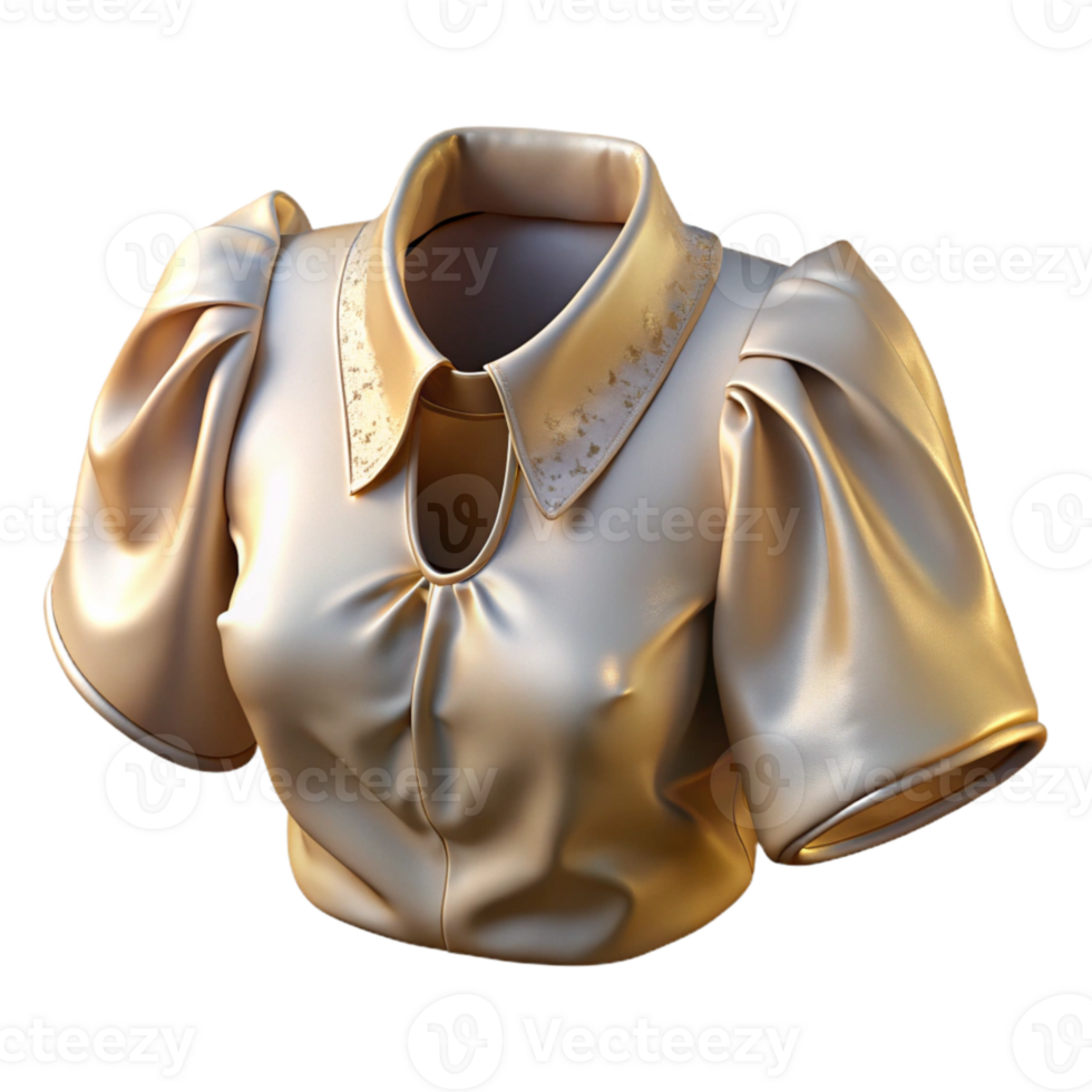 wonderful contemporary Silk Blouse Yoke Detail Closeup Cutout Transparent Background detailed png