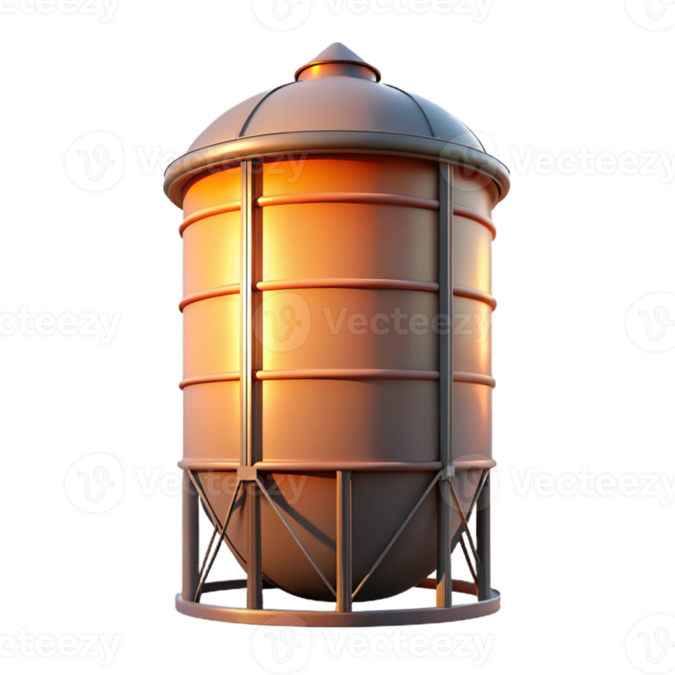 extraordinary creative Silo at Sunset Transparent Element high quality png