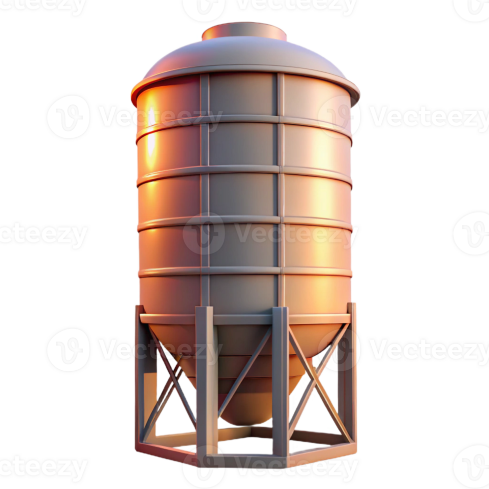 impressive classic Silo at Sunset Transparent Element detailed png