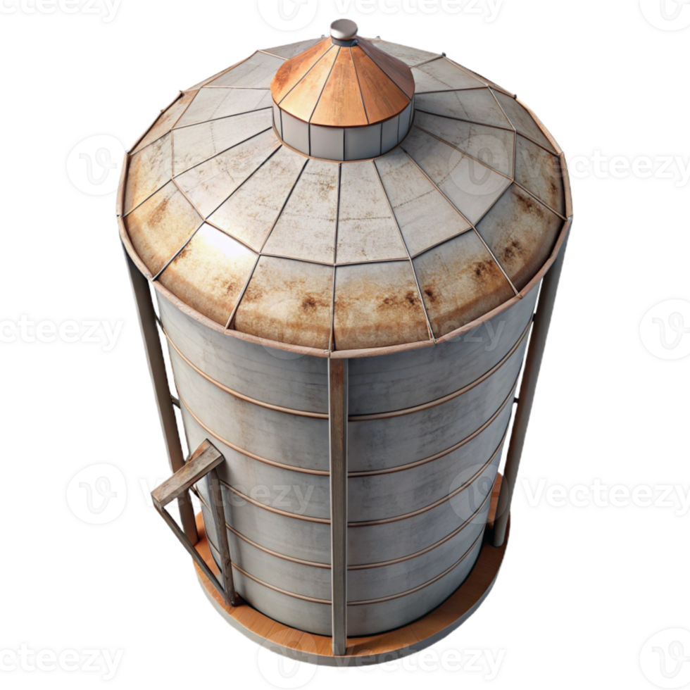 stunning traditional Silo Top View Cutout original png