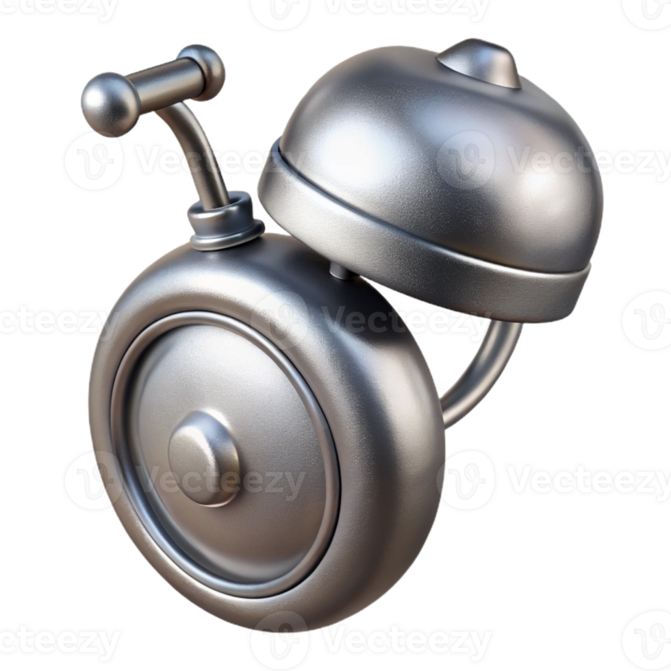 extraordinary creative Silver Bicycle Bell Side View Transparent genuine png