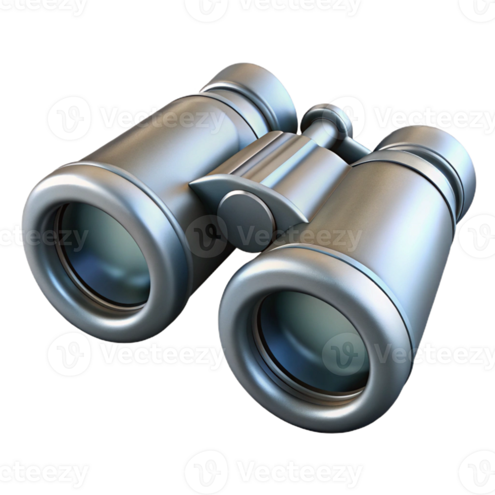 magnificent classic Silver Binoculars Angled View Cutout exclusive png