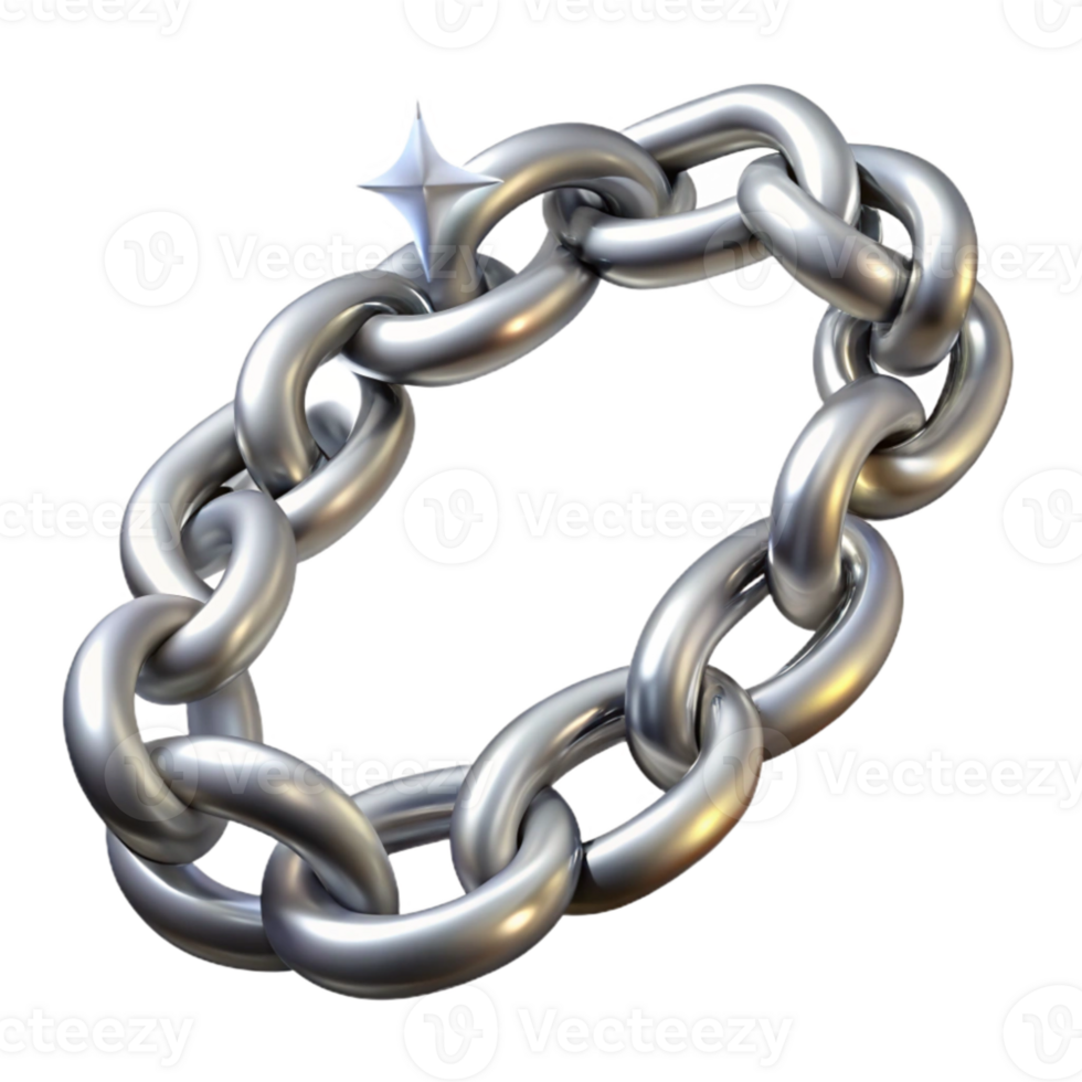 beautiful modern Silver Bracelet Chain Design Isolated with Sparkling Charms exclusive png
