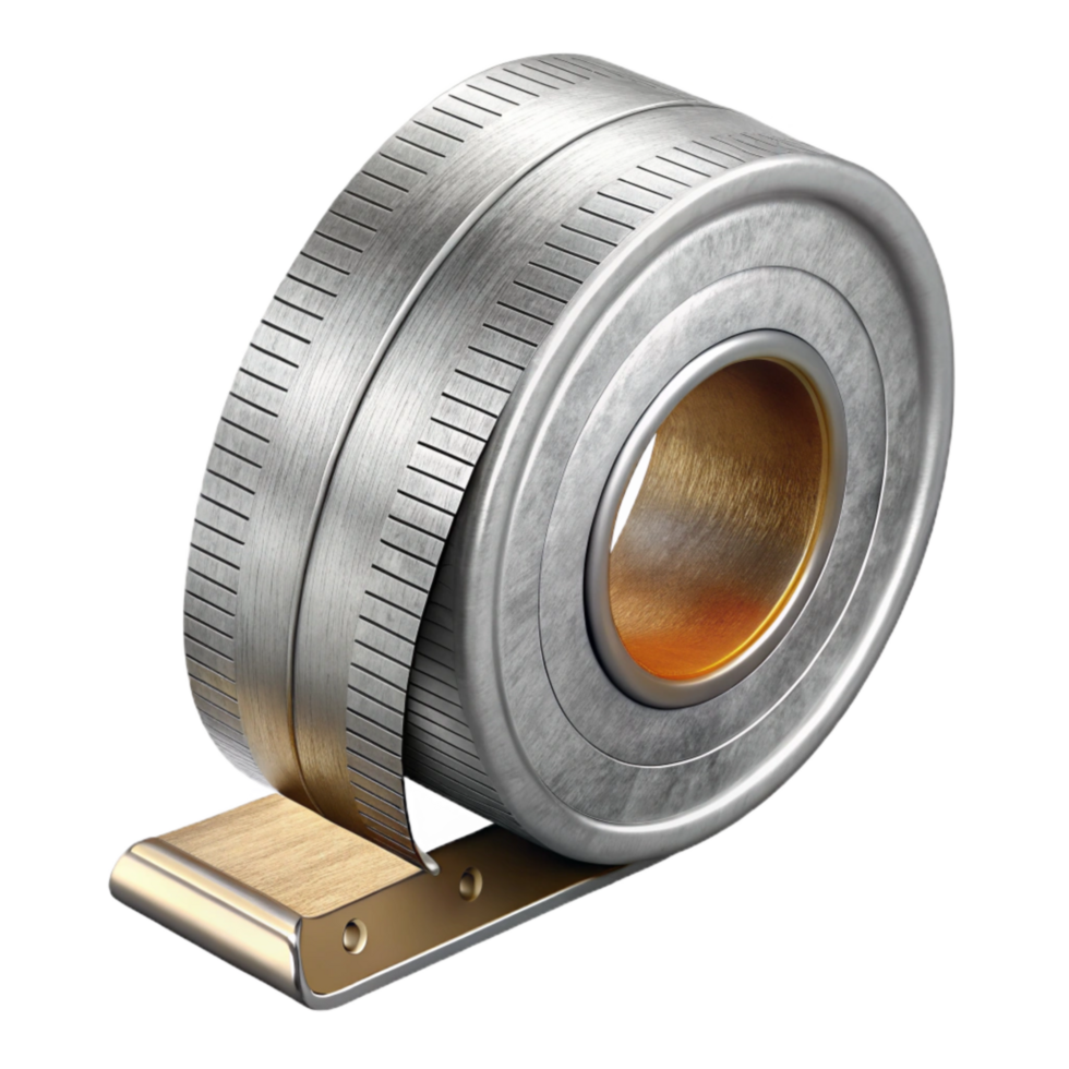 magnificent abstract Silver Measuring Tape Rolled Cutout exclusive png