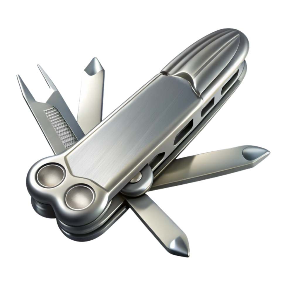 impressive abstract Silver Multi Tool Open Isolated high resolution png