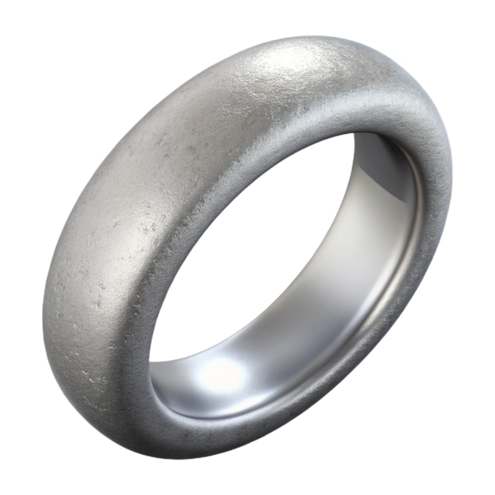 vibrant rustic Silver Ring Simple Band Cutout premium png