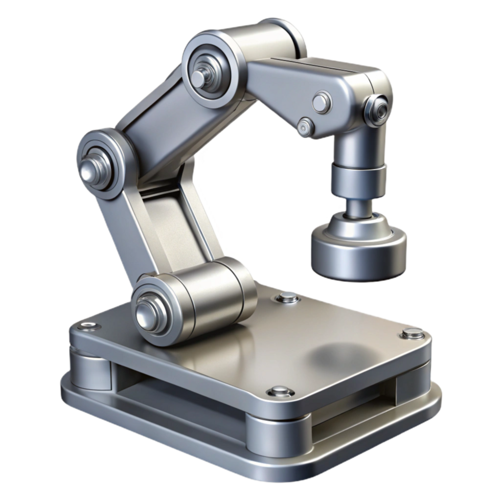 impressive abstract Silver Robotic Platform with Sensors Cutout professional png