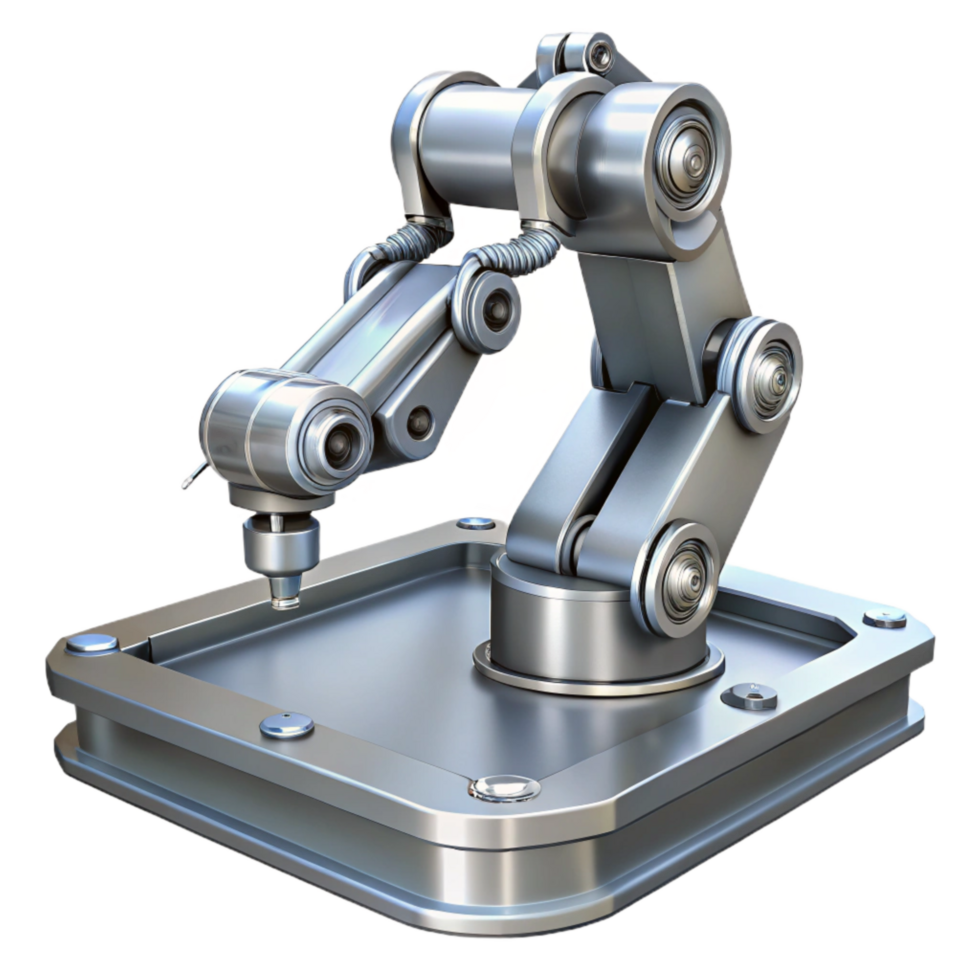 serene minimalist Silver Robotic Platform with Sensors Cutout original png