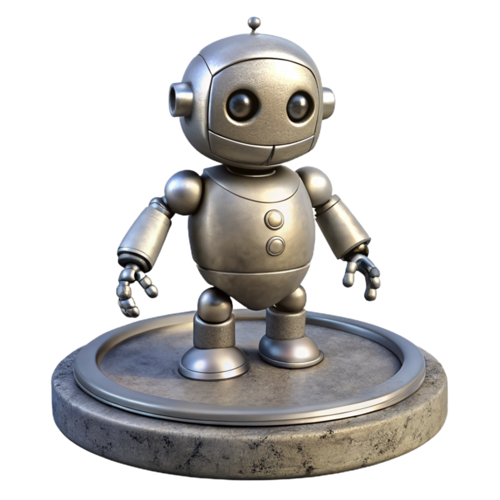 beautiful abstract Silver Robotic Platform with Sensors Cutout png