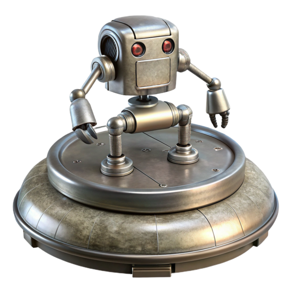 wonderful traditional Silver Robotic Platform with Sensors Cutout high quality png