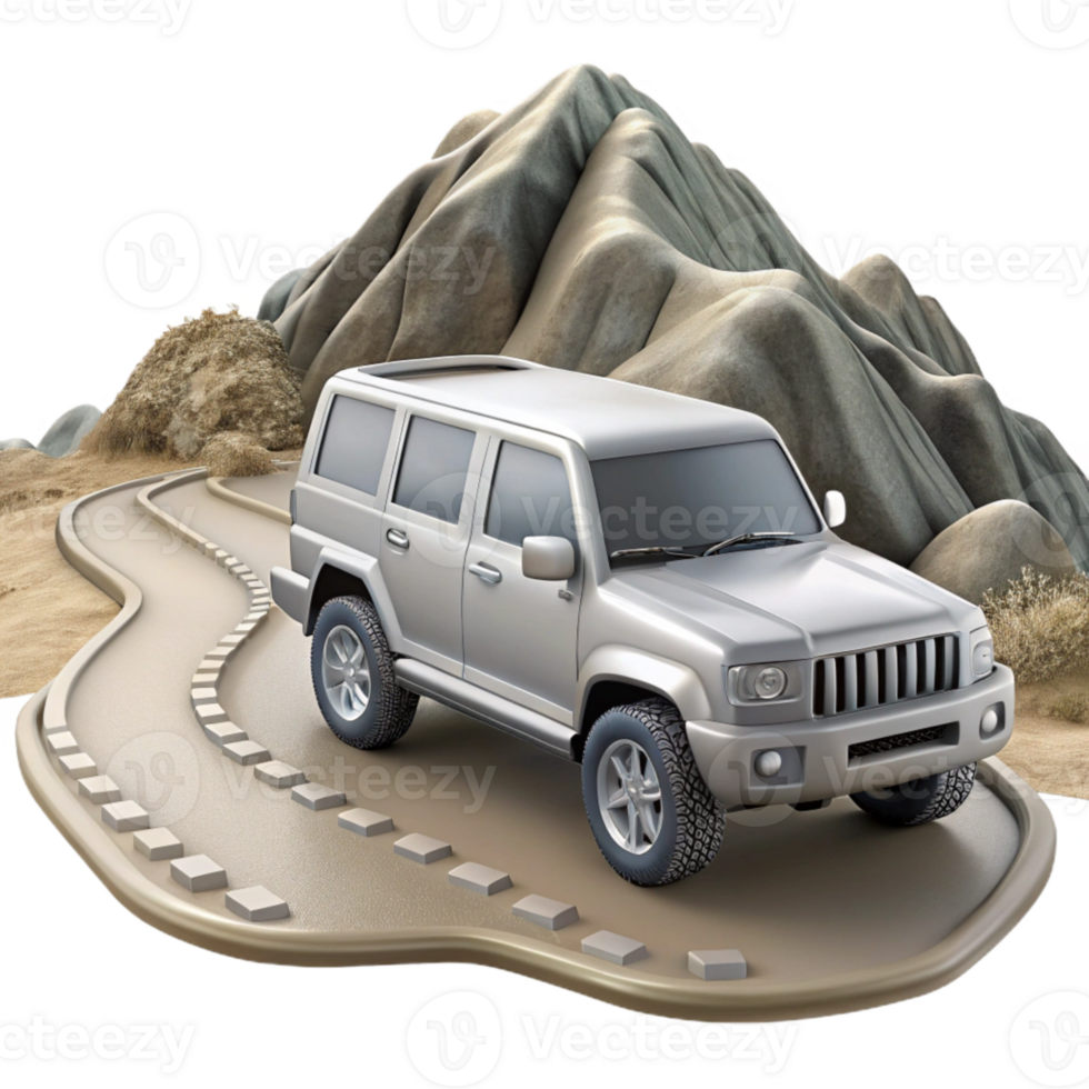 serene rustic Silver Suv Mountain Road Transparent Cutout high resolution png