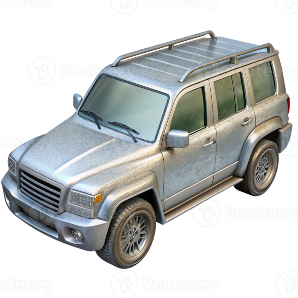 magnificent contemporary Silver Suv Three Quarter View Transparent Background high quality png