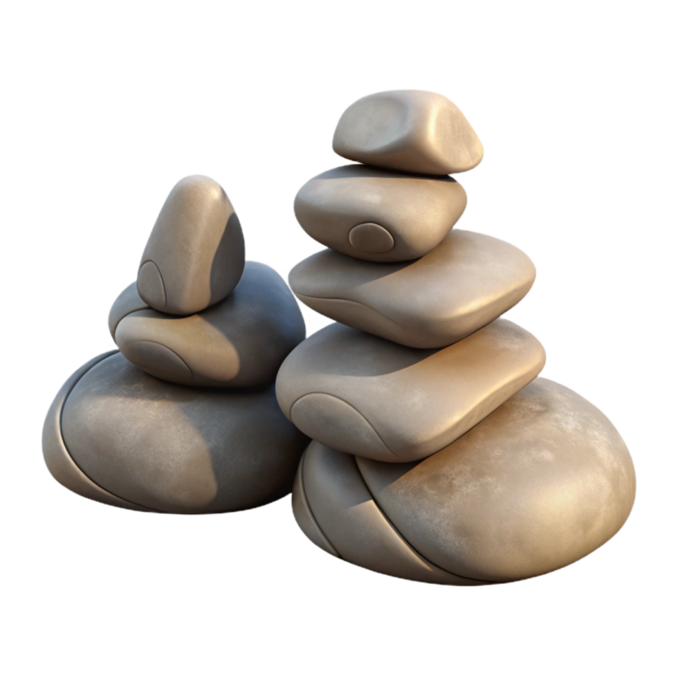 elegant minimalist Simple Cairn Stones Pile Rustic Style Cutout original png