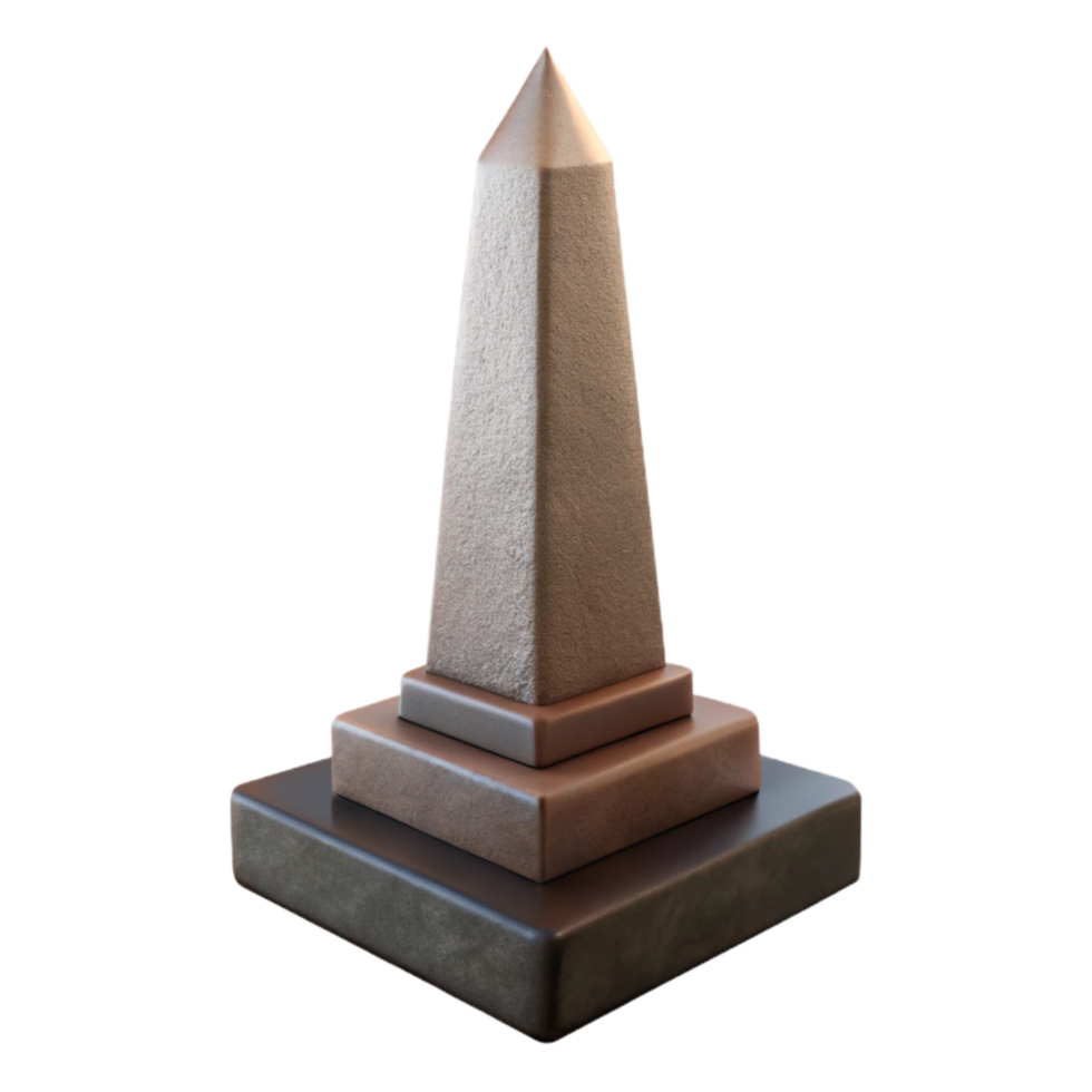 magnificent abstract Simple Obelisk Profile View Isolated authentic png