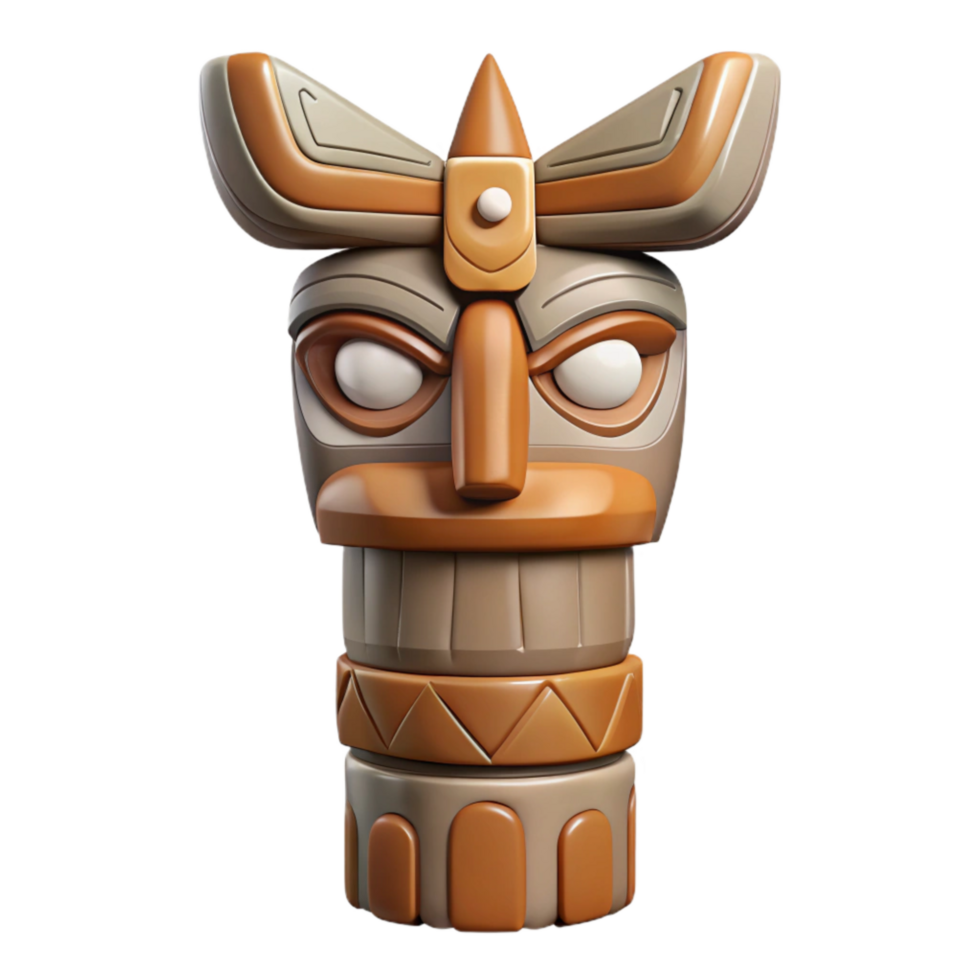 elegant contemporary Simple Totem Pole Tribal Design Cutout professional png
