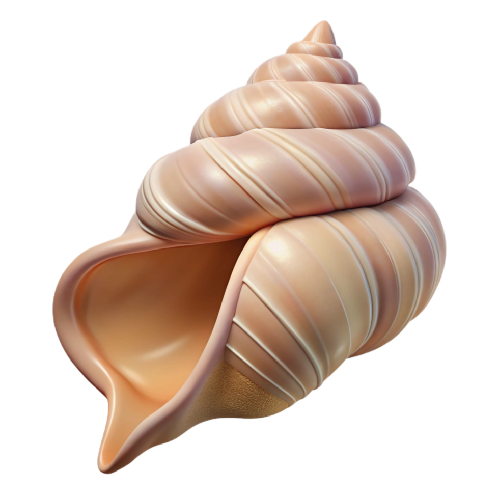 extraordinary creative Single Conch Shell Cutout Transparent Background genuine png