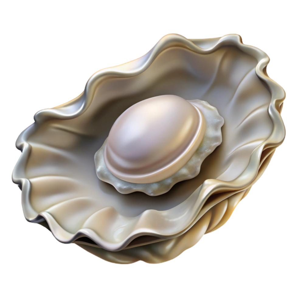 impressive classic Single Oyster Shell Cutout Transparent Background authentic png