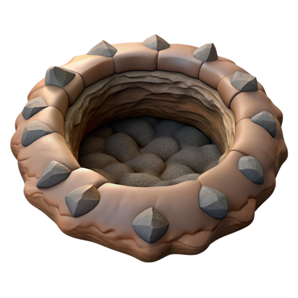 impressive minimalist Sinkhole Ground Collapse Circular Shape Isolated premium png