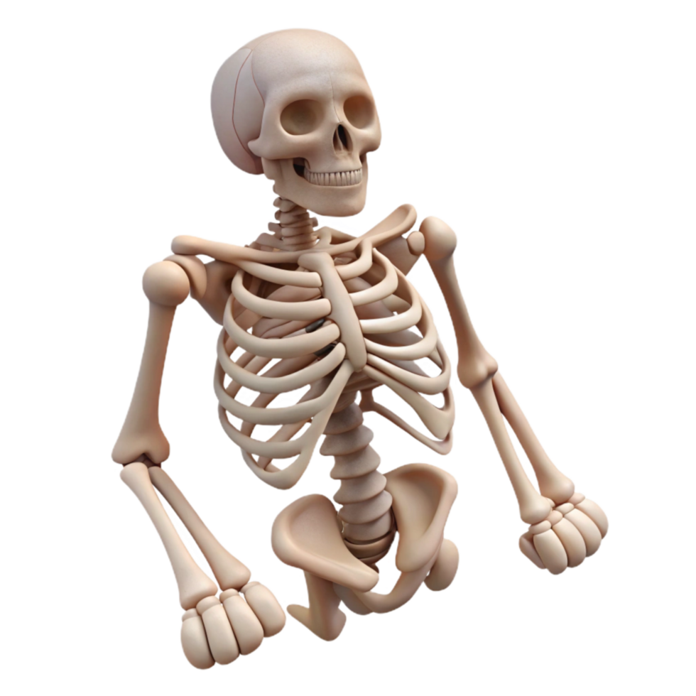 beautiful artistic Skeleton Bones Structure Isolated authentic png