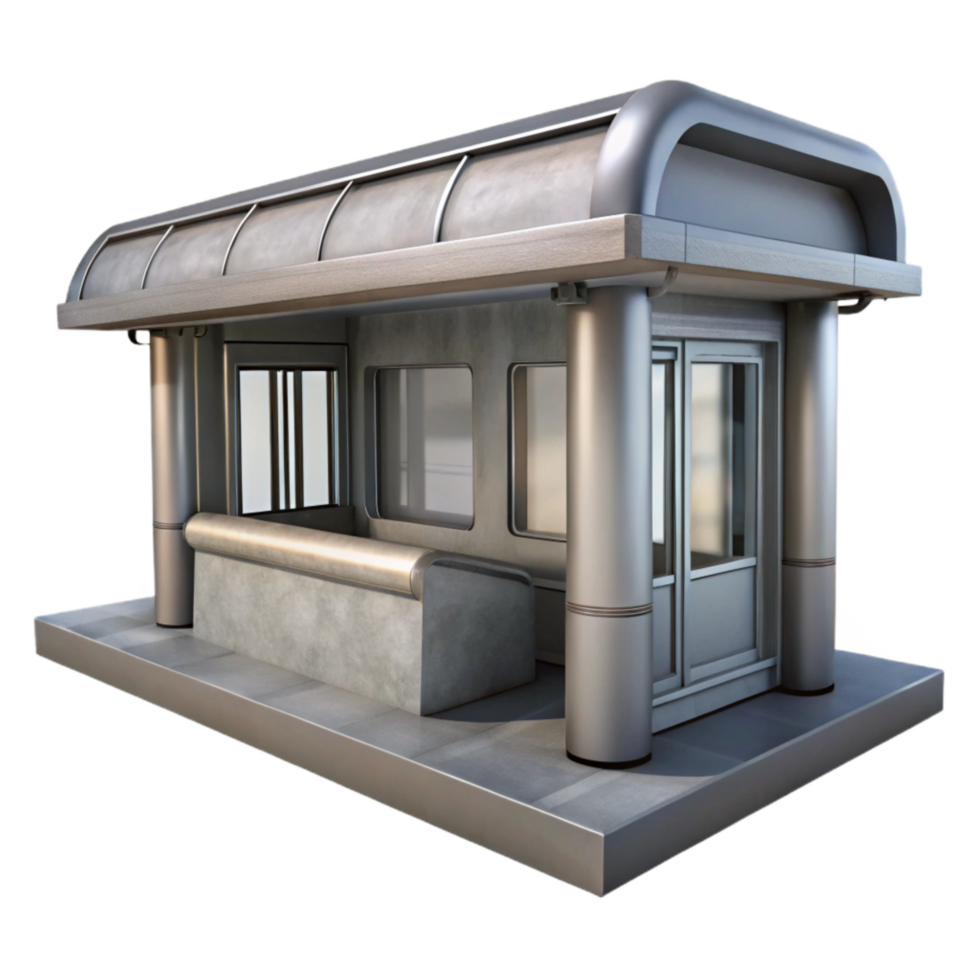 wonderful abstract Sleek Gray Monorail Station Interior Cutout high quality png
