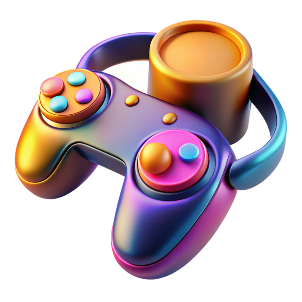 stunning traditional Sleek Vr Controllers with Vibrant Buttons Isolated high resolution png