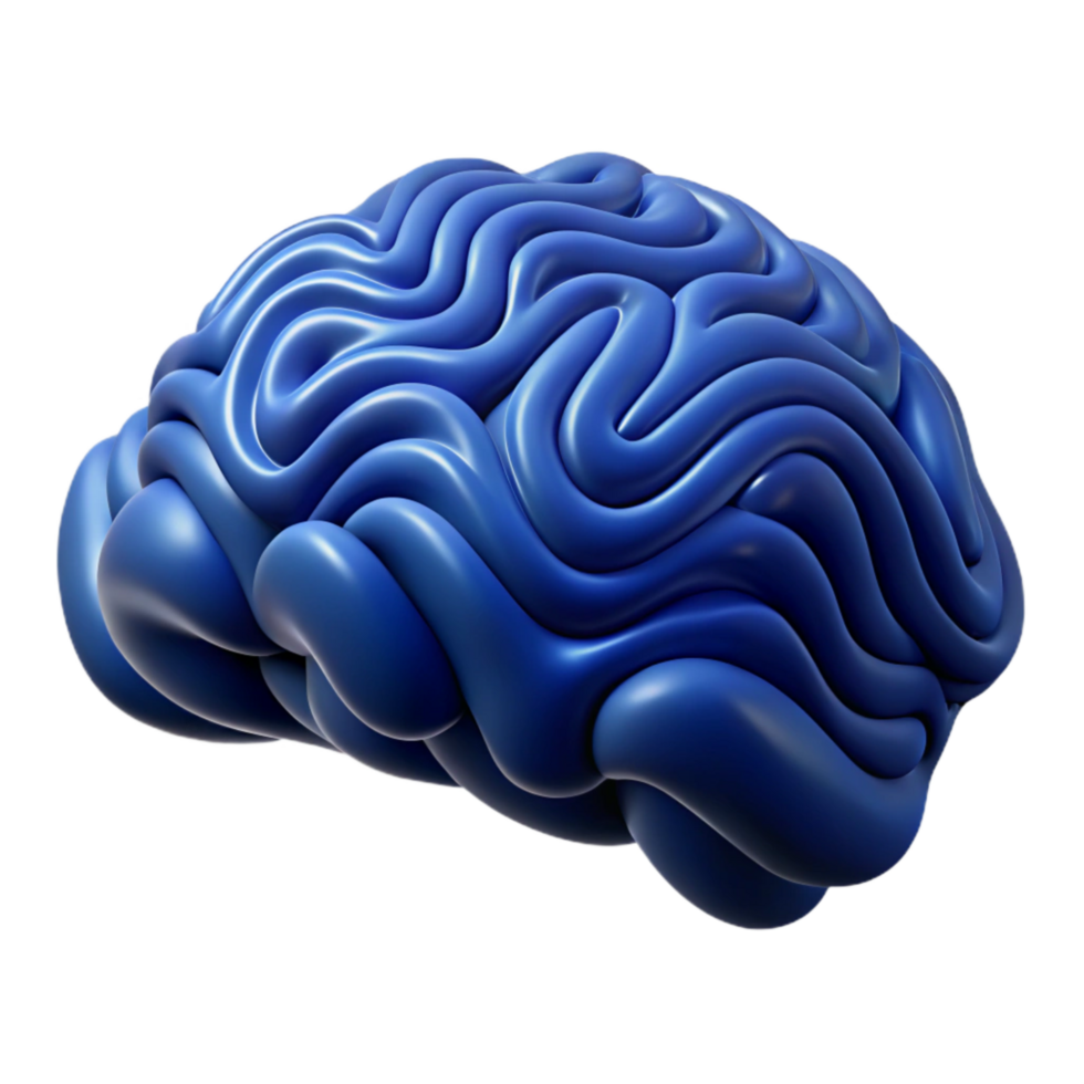 dramatic creative Sleeping Brain Waves Pattern Dark Blue Isolated exclusive png