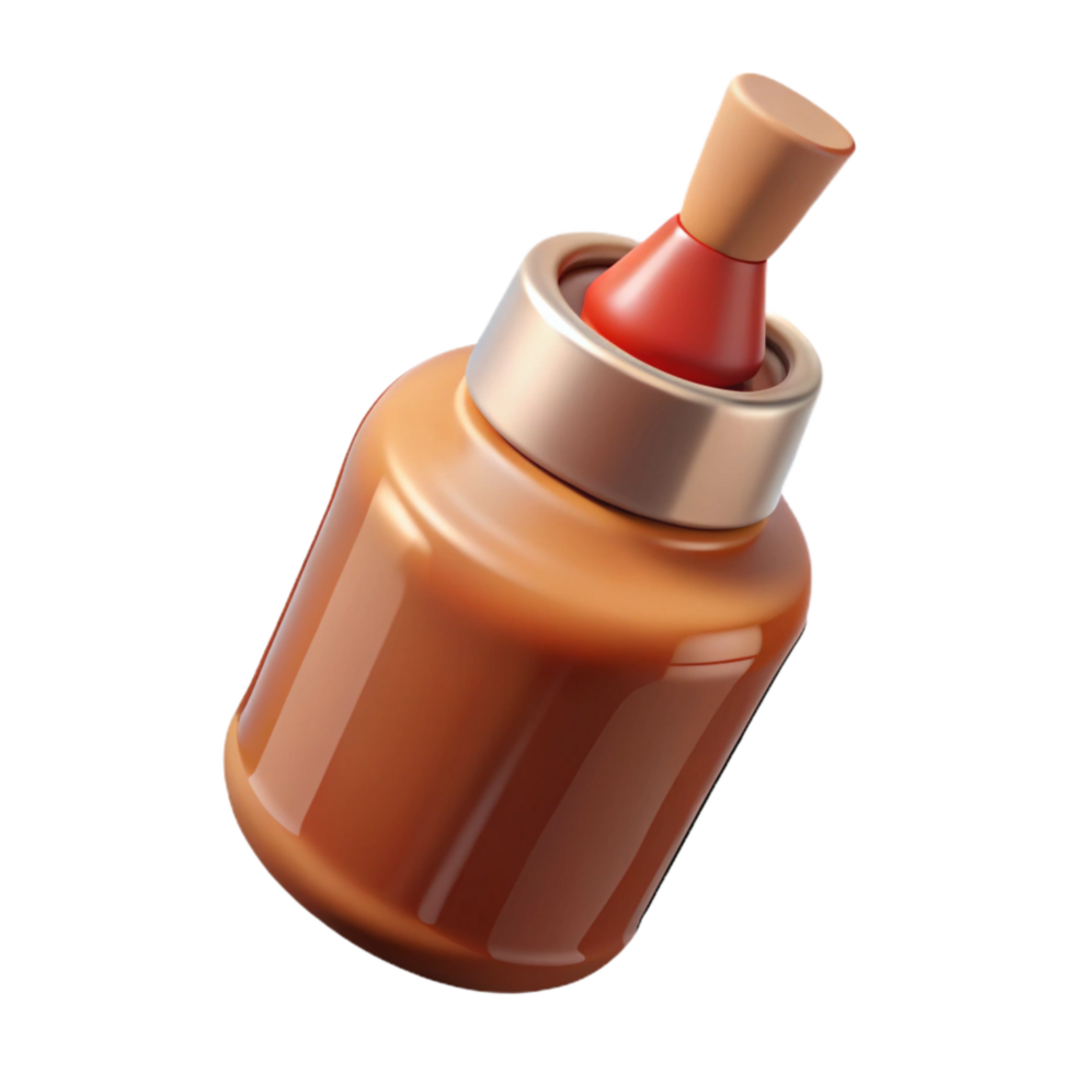 wonderful abstract Small Batch Bbq Sauce Bottle with Brush Transparent Background authentic png