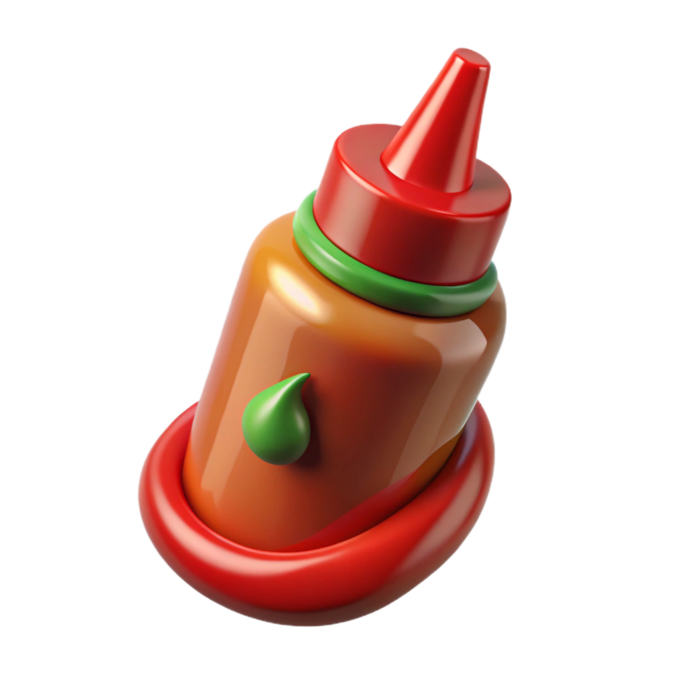dramatic vintage Small Batch Hot Sauce Bottle with Flames Cutout detailed png