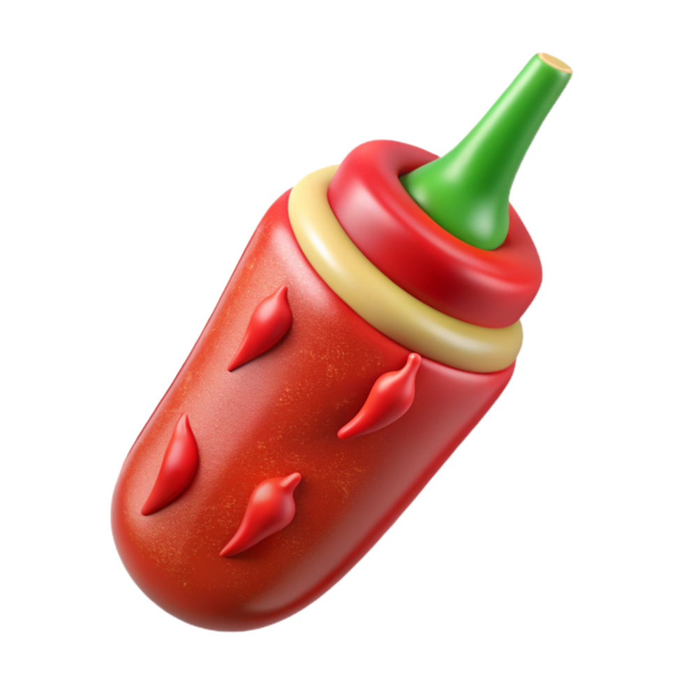elegant classic Small Batch Hot Sauce Bottle with Flames Cutout high resolution png