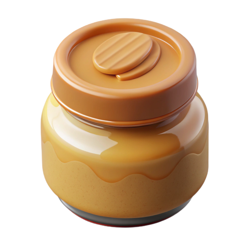serene classic Small Batch Peanut Butter Jar with Lid Cutout high quality png