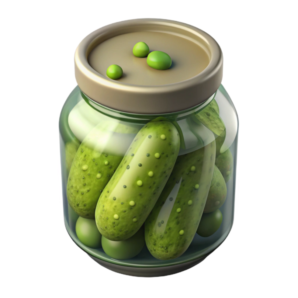 extraordinary creative Small Batch Pickles Jar with Dill Transparent Background exclusive png