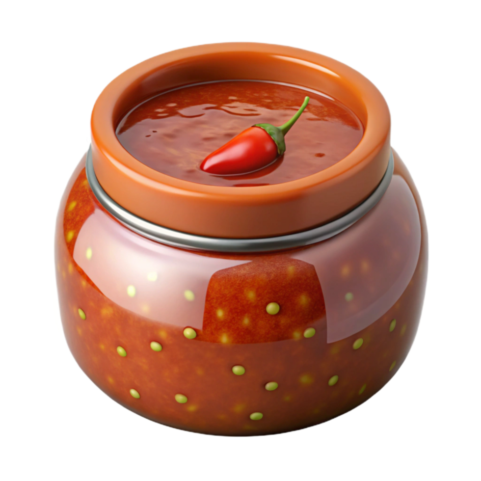 extraordinary minimalist Small Batch Salsa Jar with Chilies Cutout high resolution png