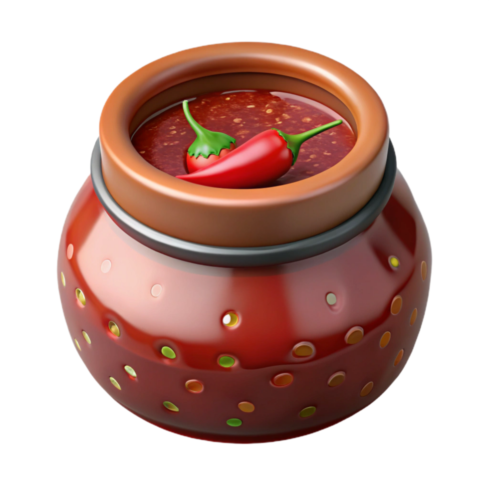 extraordinary creative Small Batch Salsa Jar with Chilies Cutout premium png