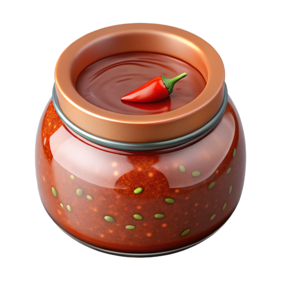 stunning rustic Small Batch Salsa Jar with Chilies Cutout high resolution png