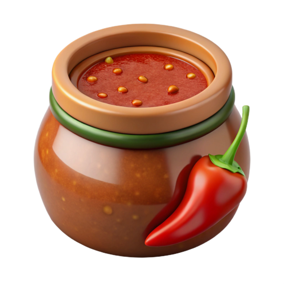 extraordinary traditional Small Batch Salsa Jar with Chilies Cutout original png
